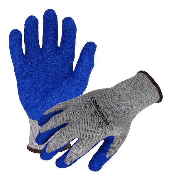 Coated Work Gloves Latex Grey/Blue
