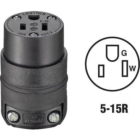 3-Wire 2-Pole Cord Connector